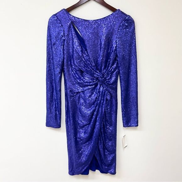 Tadashi Shoji Sousa Draped Sequin Dress Size XS - Picture 2 of 9